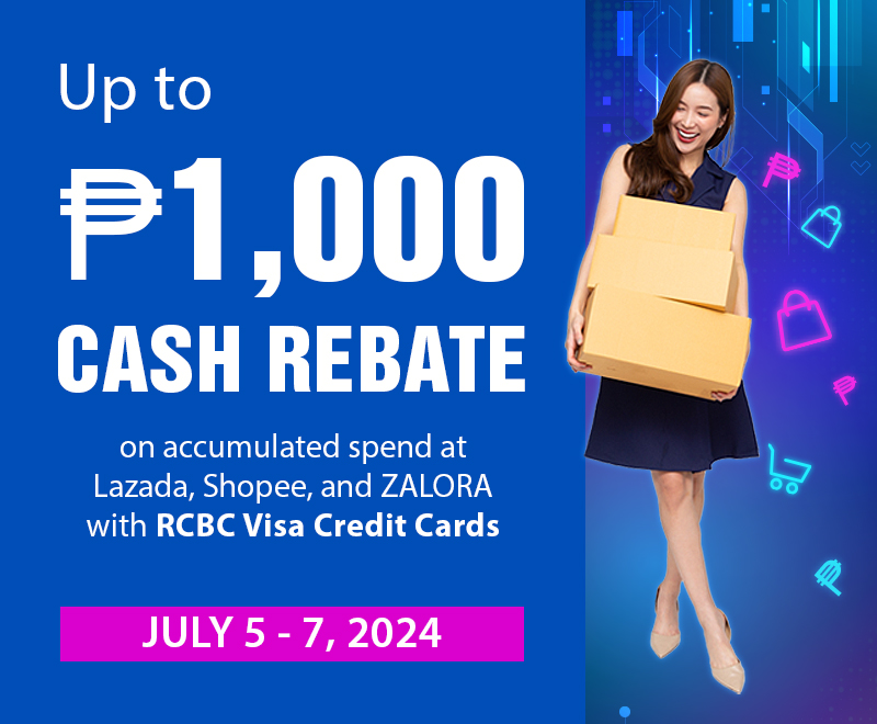 Up to ₱1,000 CASH REBATE at 7.7 Sale with RCBC Visa Credit Cards | RCBC ...