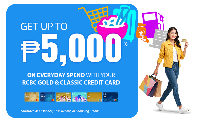 RCBC Everyday Spend Cashback Promo | RCBC Credit Cards official promo image