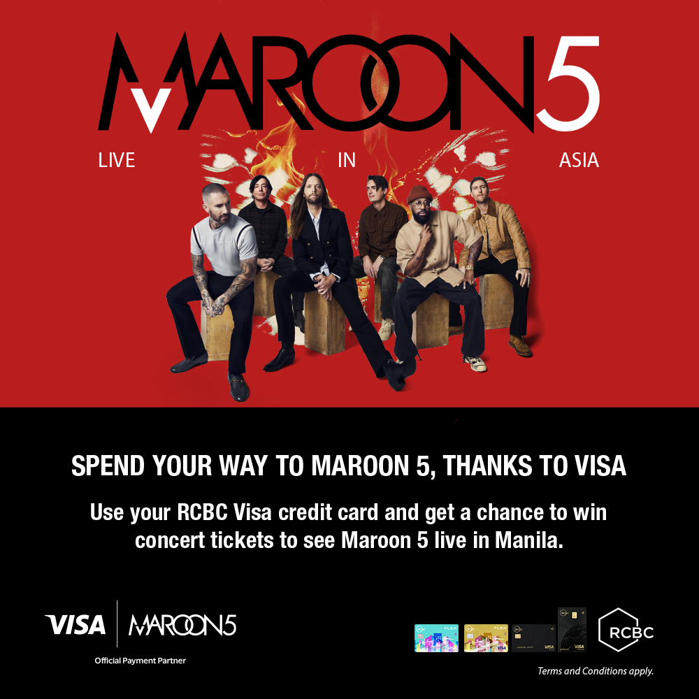 RCBC Spend Your Way to Maroon 5 Asia 2027 Tour: Live in Manila | RCBC Credit Cards official promo image