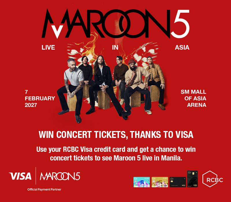 RCBC Win Tickets to the Maroon 5 Asia 2027 Tour: Live in Manila | RCBC Credit Cards official promo image