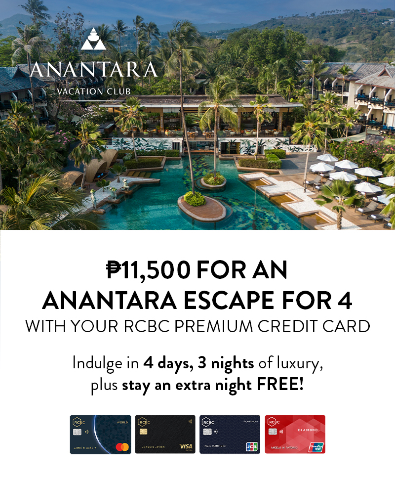RCBC Anantara Vacation Club Getaway for only ₱11,500 | RCBC Credit Cards official promo image
