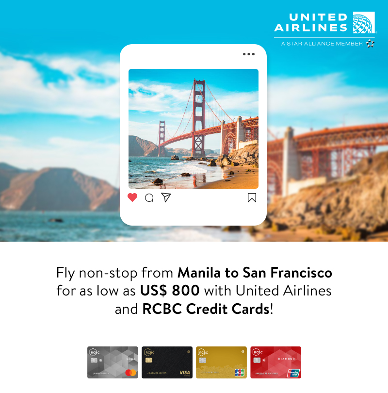 Fly nonstop from Manila to San Francisco for as low as US 800 at United Airlines
