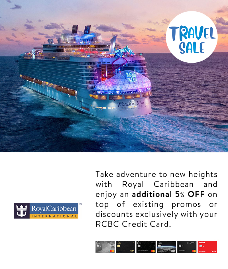 TRAVEL SALE EXTRA 5 OFF at Royal Caribbean RCBC Credit Cards